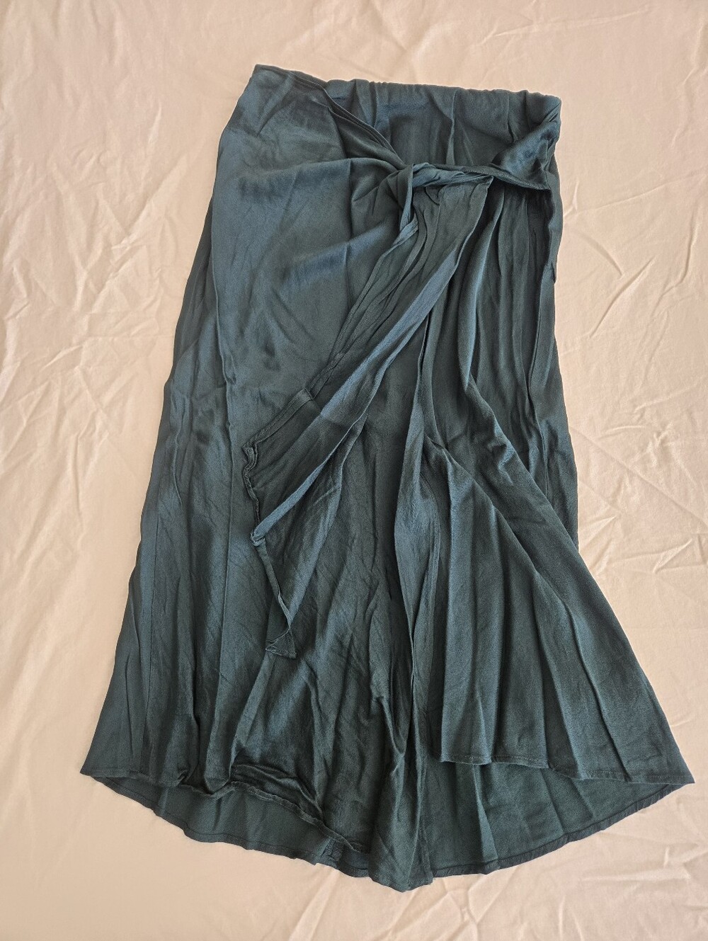 Deep jewel Tone Wrap Midi Skirt - Women